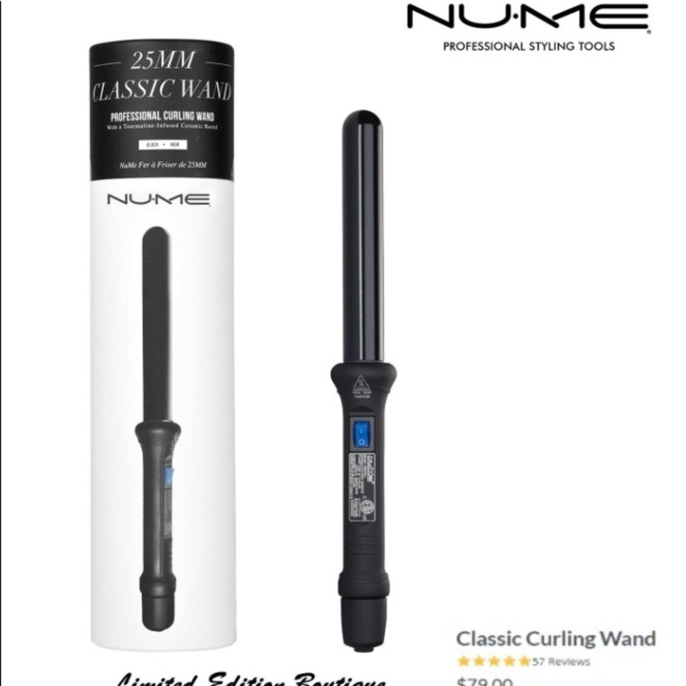 NuMe Classic Curling Wand 25mm